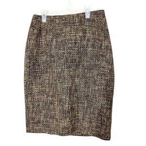 Ellen Tracy Brown‎ Wool Blend Skirt Size 4